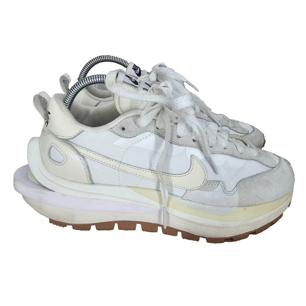Nike x Sacai VaporWaffle Sneakers Mens 8 White Sail Gum Leather Shoes DD1875-100